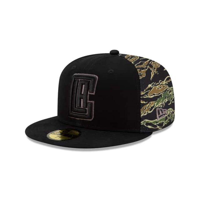 NBA Los Angeles Clippers Camo Panel 59Fifty Fitted (JJZ4655) - Black New Era Caps